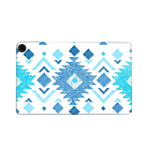 fire max 11 専用 ファイヤーマックス タブレット 専用スキンシール カバー ケース 保護 フィルム ステッカー デコ アクセサリー デザイン 014452 ネイティブ柄 青