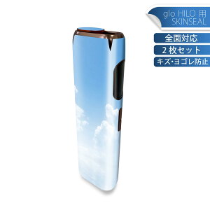 glo HILO 専用 デザインスキンシール 全面 2枚セットフルセット カバー ケース 保護 グロー グロウ ステッカー デコ アクセサリー ステッカー 保護シール 高品質再剥離性シート 000935 海 空