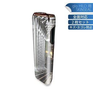 glo HILO 専用 デザインスキンシール 全面 2枚セットフルセット カバー ケース 保護 グロー グロウ ステッカー デコ アクセサリー ステッカー 保護シール 高品質再剥離性シート 023900 鉄道 電