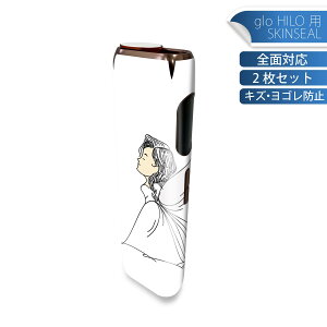 glo HILO 専用 デザインスキンシール 全面 2枚セットフルセット カバー ケース 保護 グロー グロウ ステッカー デコ アクセサリー ステッカー 保護シール 高品質再剥離性シート 033476 猫 花