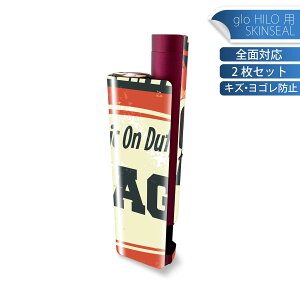 glo HILO plus 専用 デザインスキンシール 全面 2枚セットフルセット カバー ケース 保護 ステッカー デコ アクセサリー ステッカー 保護シール 高品質再剥離性シート 010294 英語 ポスター 赤