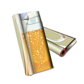 glo hyper air 専用 デザインスキンシール 全面 フルセット カバー ケース 保護 グロー ハイパー エア グロウ ステッカー デコ アクセサリー 電子たばこ 005499 ビール　飲み物　イラスト