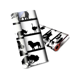 glo hyper air 専用 デザインスキンシール 全面 フルセット カバー ケース 保護 グロー ハイパー エア グロウ ステッカー デコ アクセサリー 電子たばこ 009600 動物 サファリ モノクロ