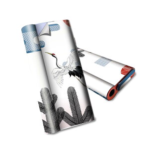 glo hyper air 専用 デザインスキンシール 全面 フルセット カバー ケース 保護 グロー ハイパー エア グロウ ステッカー デコ アクセサリー 電子たばこ 014661 和風 和柄 鶴