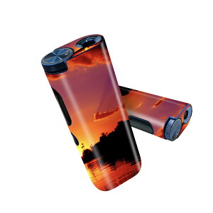 glo hyper pro 用 デザインスキンシール 側面2枚 天面3枚 セット 360°カバー ケース 保護 グロー ハイパー プロ グロウ ステッカー デコ アクセサリー 001033 夕日 水面