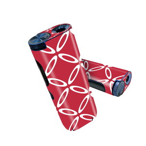 glo hyper pro 用 デザインスキンシール 側面2枚 天面3枚 セット 360°カバー ケース 保護 グロー ハイパー プロ グロウ ステッカー デコ アクセサリー 003878 和風 和柄 赤