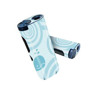 glo hyper pro 用 デザインスキンシール 側面2枚 天面3枚 セット 360°カバー ケース 保護 グロー ハイパー プロ グロウ ステッカー デコ アクセサリー 003931 くじら 動物 水色