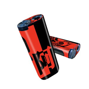 glo hyper pro 用 デザインスキンシール 側面2枚 天面3枚 セット 360°カバー ケース 保護 グロー ハイパー プロ グロウ ステッカー デコ アクセサリー 004680 和風 和柄 赤 黒