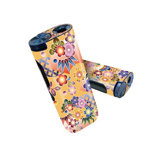 glo hyper pro 用 デザインスキンシール 側面2枚 天面3枚 セット 360°カバー ケース 保護 グロー ハイパー プロ グロウ ステッカー デコ アクセサリー 005199 和柄 和風 花 ポップ