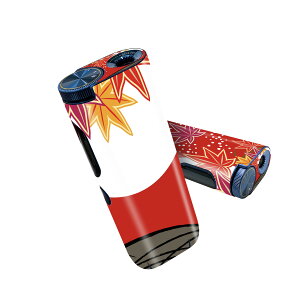 glo hyper pro 用 デザインスキンシール 側面2枚 天面3枚 セット 360°カバー ケース 保護 グロー ハイパー プロ グロウ ステッカー デコ アクセサリー 006159 秋 花札 月