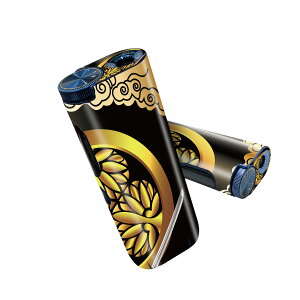 glo hyper pro 用 デザインスキンシール 側面2枚 天面3枚 セット 360°カバー ケース 保護 グロー ハイパー プロ グロウ ステッカー デコ アクセサリー 008388 和柄 和風 刀 家紋