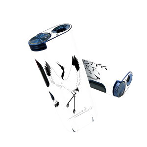 glo hyper pro 用 デザインスキンシール 側面2枚 天面3枚 セット 360°カバー ケース 保護 グロー ハイパー プロ グロウ ステッカー デコ アクセサリー 009676 和風 和柄 鶴