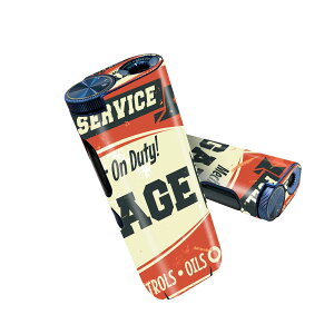 glo hyper pro 用 デザインスキンシール 側面2枚 天面3枚 セット 360°カバー ケース 保護 グロー ハイパー プロ グロウ ステッカー デコ アクセサリー 010294 英語 ポスター 赤