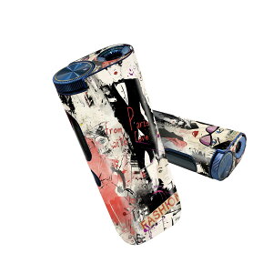 glo hyper pro 用 デザインスキンシール 側面2枚 天面3枚 セット 360°カバー ケース 保護 グロー ハイパー プロ グロウ ステッカー デコ アクセサリー 014970 イラスト 女の子 英字 外国 ポスタ