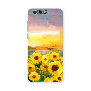 honor 9 HUAWEI honor9 simfree SIMフリー スマホ カバー ケース スマホケース スマホカバー PC ハードケース ひまわり 絵画 景色 012156