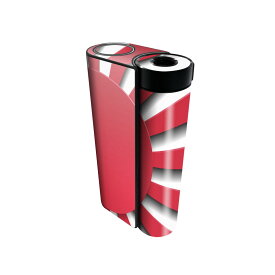 glo hyper x2 専用 デザインスキンシール 全面 フルセット カバー ケース 保護 グロー グロウ ステッカー デコ アクセサリー 電子たばこ 002532 模様　日の丸　赤