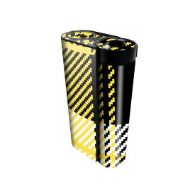 glo hyper x2 専用 デザインスキンシール 全面 フルセット カバー ケース 保護 グロー グロウ ステッカー デコ アクセサリー 電子たばこ 003812 チェック　黒　黄色