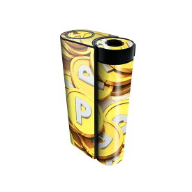glo hyper x2 専用 デザインスキンシール 全面 フルセット カバー ケース 保護 グロー グロウ ステッカー デコ アクセサリー 電子たばこ 006465 コイン　黄色　イエロー