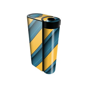 glo hyper x2 専用 デザインスキンシール 全面 フルセット カバー ケース 保護 グロー グロウ ステッカー デコ アクセサリー 電子たばこ 006637 黄色　青　ブルー　模様