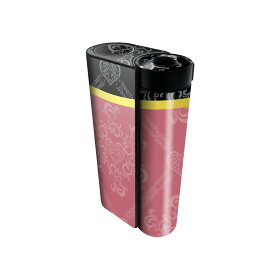 glo hyper x2 専用 デザインスキンシール 全面 フルセット カバー ケース 保護 グロー グロウ ステッカー デコ アクセサリー 電子たばこ 007253 ピンク　黒　ブラック