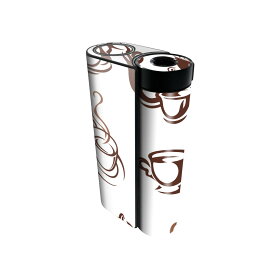 glo hyper x2 専用 デザインスキンシール 全面 フルセット カバー ケース 保護 グロー グロウ ステッカー デコ アクセサリー 電子たばこ 009523 コーヒー　茶色　カフェ