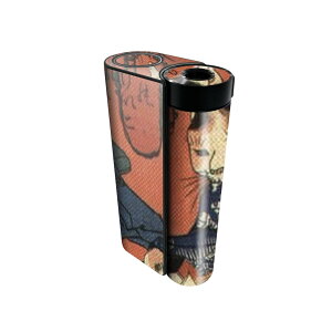 glo hyper x2 専用 デザインスキンシール 全面 フルセット カバー ケース 保護 グロー グロウ ステッカー デコ アクセサリー 電子たばこ 011477 和風 和柄 猫