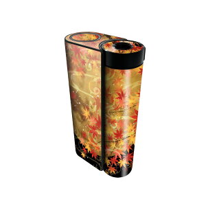 glo hyper x2 専用 デザインスキンシール 全面 フルセット カバー ケース 保護 グロー グロウ ステッカー デコ アクセサリー 電子たばこ 015640 和柄 紅葉 月 満月 和風