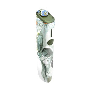 IQOS ILUMA ONE 用 デザインスキンシール アイコス イルマ ワン 対応 シール スキンシール フル アクセサリ 保護シール デコシール 014001 骸骨 花