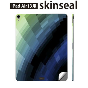 iPad Air13 用 スキンシール アイパッド エア 13インチ 対応 全面スキンシール フル 背面 側面 保護シール 人気 シンプル 青 緑 002219