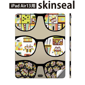 iPad Air13 用 スキンシール アイパッド エア 13インチ 対応 全面スキンシール フル 背面 側面 保護シール 人気 眼鏡 サングラス イラスト 004771