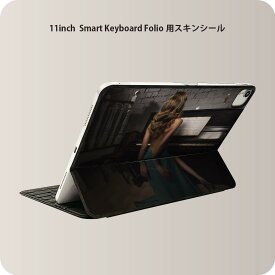 Smart Keyboard Folio 用 スキンシール 11インチ iPad Pro用 第1-4世代 iPad Air 第4-5世代 対応 全面スキンシール フル 前面 背面 保護シール 人気 003626 人物　写真　ピアノ
