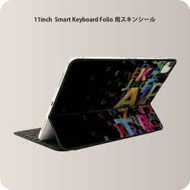 Smart Keyboard Folio 用 スキンシール 11インチ iPad Pro用 第1-4世代 iPad Air 第4-5世代 対応 全面スキンシール フル 前面 背面 保護シール 人気 004725 英語　文字　カラフル