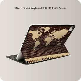 Smart Keyboard Folio 用 スキンシール 11インチ iPad Pro用 第1-4世代 iPad Air 第4-5世代 対応 全面スキンシール フル 前面 背面 保護シール 人気 006463 地図　世界