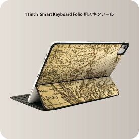 Smart Keyboard Folio 用 スキンシール 11インチ iPad Pro用 第1-4世代 iPad Air 第4-5世代 対応 全面スキンシール フル 前面 背面 保護シール 人気 006853 地図　世界