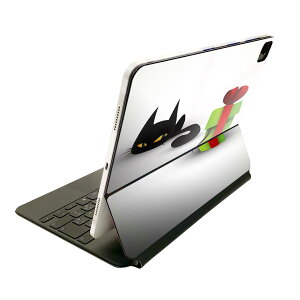 Magic Keyboard 用 スキンシール 11インチ iPad Pro用 第1-4世代 iPad Air 第4-5世代 対応 全面スキンシール フル 前面 背面 保護シール 人気 000164 黒猫 イラスト プレゼント