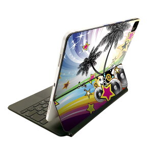 Magic Keyboard 12.9インチ iPad Pro(第4世代、第5世代、第6世代)対応 apple アップル アイパッド 全面スキンシール フル 前面 背面 保護シール 人気 000859 トロピカル ヤシの木