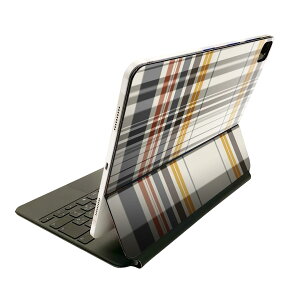 Magic Keyboard 12.9インチ iPad Pro(第4世代、第5世代、第6世代)対応 apple アップル アイパッド 全面スキンシール フル 前面 背面 保護シール 人気 チェック ベージュ 000961