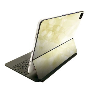 Magic Keyboard 用 スキンシール 11インチ iPad Pro用 第1-4世代 iPad Air 第4-5世代 対応 全面スキンシール フル 前面 背面 保護シール 人気 001966 木目 シンプル 黄色