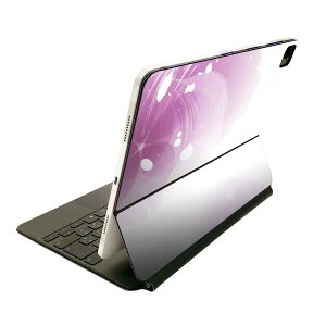 Magic Keyboard 12.9インチ iPad Pro(第4世代、第5世代、第6世代)対応 apple アップル アイパッド 全面スキンシール フル 前面 背面 保護シール 人気 花  ピンク 002144