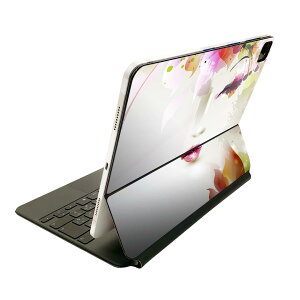 Magic Keyboard 用 スキンシール 11インチ iPad Pro用 第1-4世代 iPad Air 第4-5世代 対応 全面スキンシール フル 前面 背面 保護シール 人気 002660 花 人物 カラフル