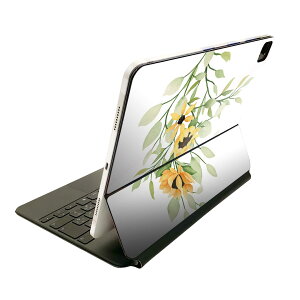 Magic Keyboard 12.9インチ iPad Pro(第4世代、第5世代、第6世代)対応 apple アップル アイパッド 全面スキンシール フル 前面 背面 保護シール 人気 020057 ひまわり ひまわり 向日葵 夏