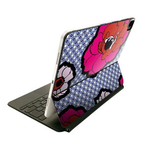 Magic Keyboard 12.9インチ iPad Pro(第4世代、第5世代、第6世代)対応 apple アップル アイパッド 全面スキンシール フル 前面 背面 保護シール 人気 023960 花 フラワー ドット