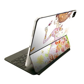 Magic Keyboard 用 スキンシール 11インチ iPad Pro用 第1-4世代 iPad Air 第4-5世代 対応 全面スキンシール フル 前面 背面 保護シール 人気 005773 イラスト　花