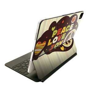 Magic Keyboard 用 スキンシール 11インチ iPad Pro用 第1-4世代 iPad Air 第4-5世代 対応 全面スキンシール フル 前面 背面 保護シール 人気 005986 ハート ピースマーク