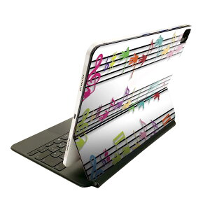 Magic Keyboard 用 スキンシール 11インチ iPad Pro用 第1-4世代 iPad Air 第4-5世代 対応 全面スキンシール フル 前面 背面 保護シール 人気 006472 音符 楽譜 ピアノ