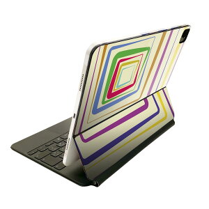 Magic Keyboard 12.9インチ iPad Pro(第4世代、第5世代、第6世代)対応 apple アップル アイパッド 全面スキンシール フル 前面 背面 保護シール 人気 007163 カラフル レインボー