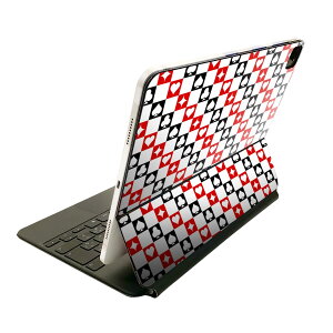 Magic Keyboard �p �X�L���V�[�� 11�C���` iPad Pro�p ��1-4���� iPad Air ��4-5���� �Ή� �S�ʃX�L���V�[�� �t�� �O�� �w�� �ی�V�[�� �l�C 007868 �ԁ@���b�h�@�g�����v�@�͗l�@���@�u���b�N