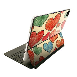 Magic Keyboard �p �X�L���V�[�� 11�C���` iPad Pro�p ��1-4���� iPad Air ��4-5���� �Ή� �S�ʃX�L���V�[�� �t�� �O�� �w�� �ی�V�[�� �l�C 007995 �ԁ@���b�h�@�n�[�g�@�͗l�@���g��