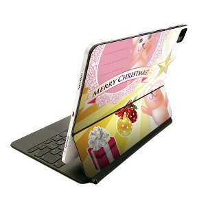Magic Keyboard 用 スキンシール 11インチ iPad Pro用 第1-4世代 iPad Air 第4-5世代 対応 全面スキンシール フル 前面 背面 保護シール 人気 008747 熊 クリスマス プレゼント