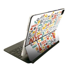 Magic Keyboard 12.9インチ iPad Pro（第4世代、第5世代、第6世代）対応 apple アップル アイパッド　全面スキンシール フル 前面　背面 保護シール 人気 009357 りんご　外国　英語
